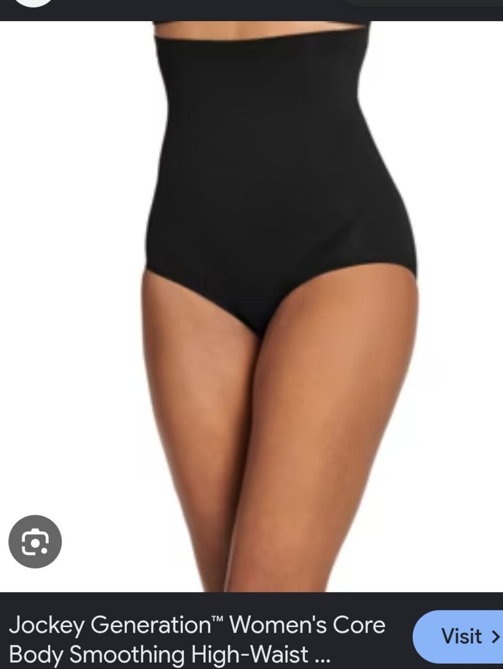 Jockey Generation Women's Core High-Waist Smoothing Briefs - Black XXL New In Pk